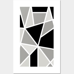 Black and white Geometric  Art Posters and Art